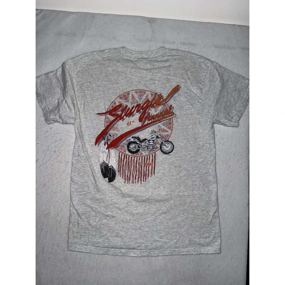 VTG Sturgis‎ 61st Annual Bike Rally Eagle Shirt Men's Large Motorcycle Y2K USA